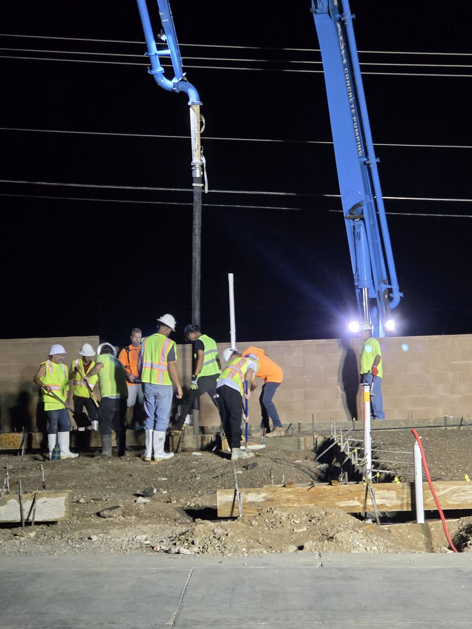 Resource Concrete crew working on a concrete installation